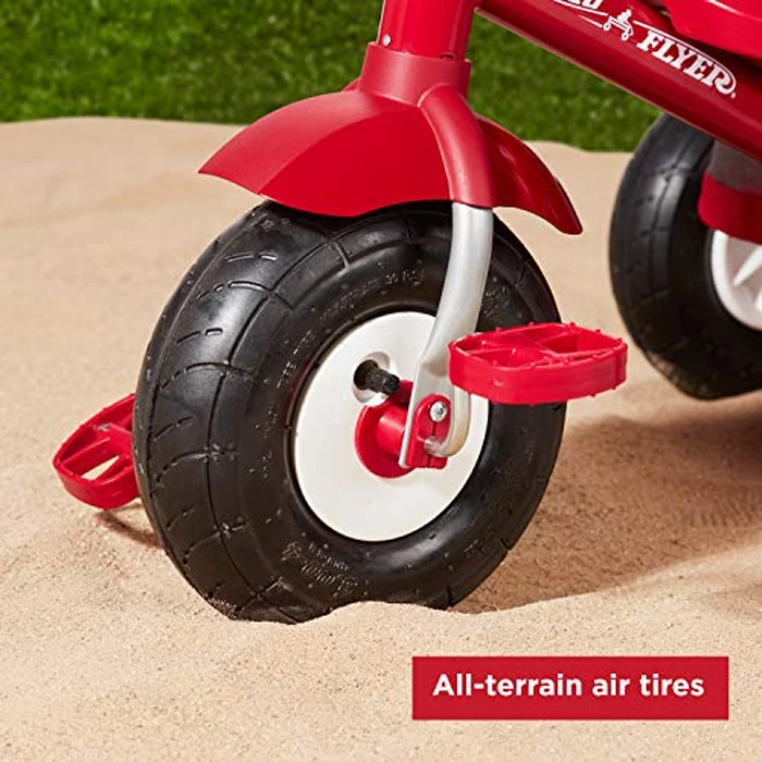 Radio Flyer Ultimate All-Terrain Stroll 'N Trike, Ages 1-5, Convertible 4-in-1 Tricycle, All-Terrain Tires, Parent Push Handle, UV Canopy, Accessories, Safety Harness, Stroller Tricycle for Toddlers by Radio Flyer - Image 3