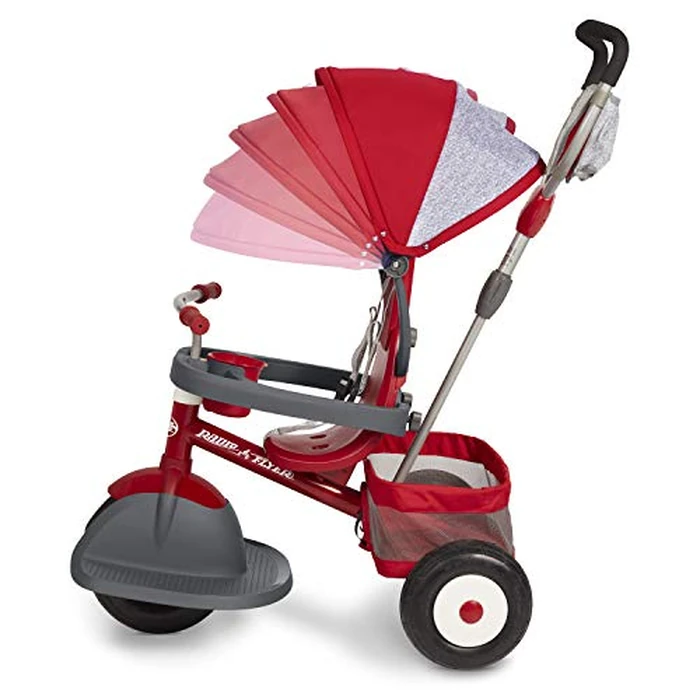 Radio Flyer Ultimate All-Terrain Stroll 'N Trike, Ages 1-5, Convertible 4-in-1 Tricycle, All-Terrain Tires, Parent Push Handle, UV Canopy, Accessories, Safety Harness, Stroller Tricycle for Toddlers by Radio Flyer - Image 9