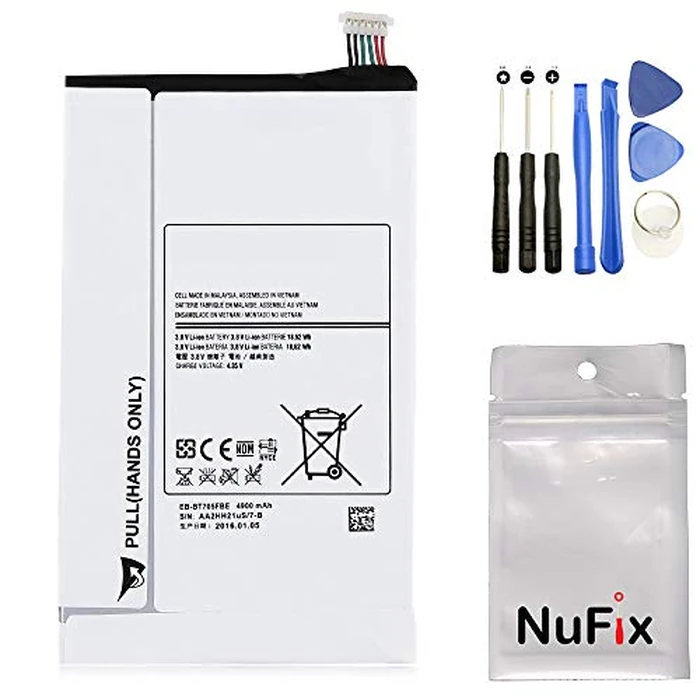 NuFix Battery Replacement for Samsung Tab S 8.4 EB-BT705FBE EB-BT705FBC 4900mAh with Repair Tools SM-T700 SM-T705 SM-T707V SM-T701 by Nufix - Used - Good condition
