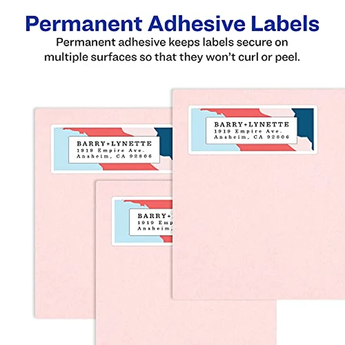 Avery Printable Return Address Labels with Sure Feed, 0.5" x 1.75", White, 8,000 Blank Mailing Labels (05167) by Avery - Image 3