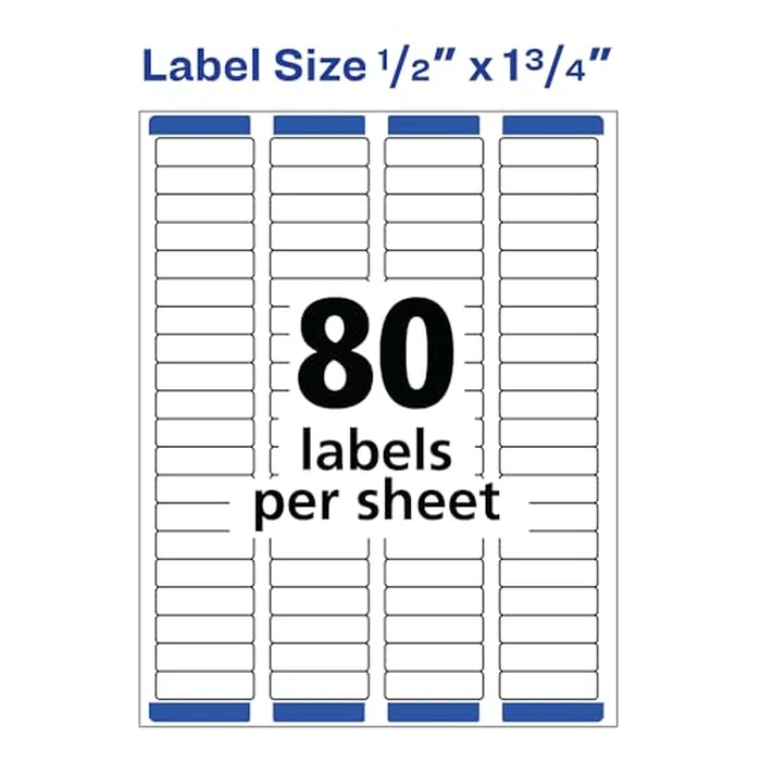 Avery Printable Return Address Labels with Sure Feed, 0.5" x 1.75", White, 8,000 Blank Mailing Labels (05167) by Avery - Image 5