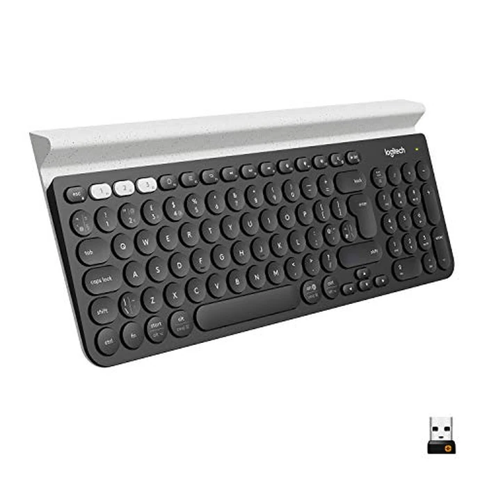 Logitech K780 Multi-Device Wireless Keyboard for Computer, Phone & Tablet, Speckles 920-008025(Renewed) by Logitech - Image 1