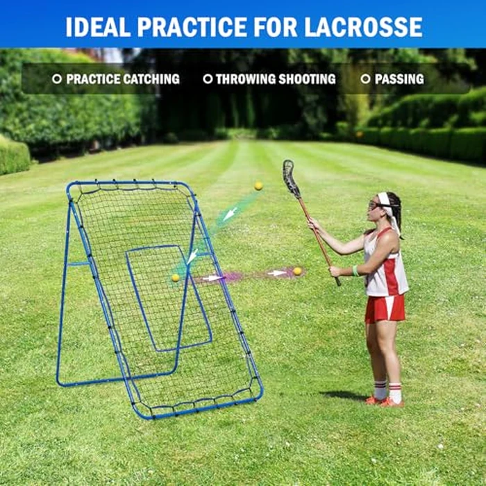 Volleyball Rebounder Net, 6 x 4 FT Baseball Softball Rebounder Pitchback Net, Quick Adjustments Lacrosse Bounce Back Practice Equipment for Outdoor Indoor Training by Winthai - Image 5