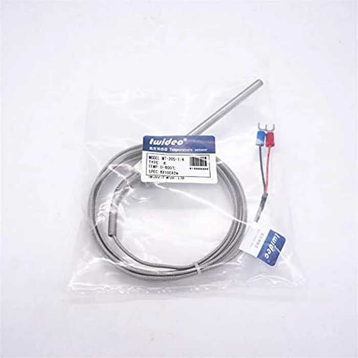 Twidec/2M NPT 1/4" inch (6X100MM) Pipe Thread Temperature Sensor Probe Two Wire Temperature Controller (0~600℃) 304 Stainless Steel K Type Thermocouple MT-205-1/4 by Twidec - Image 6