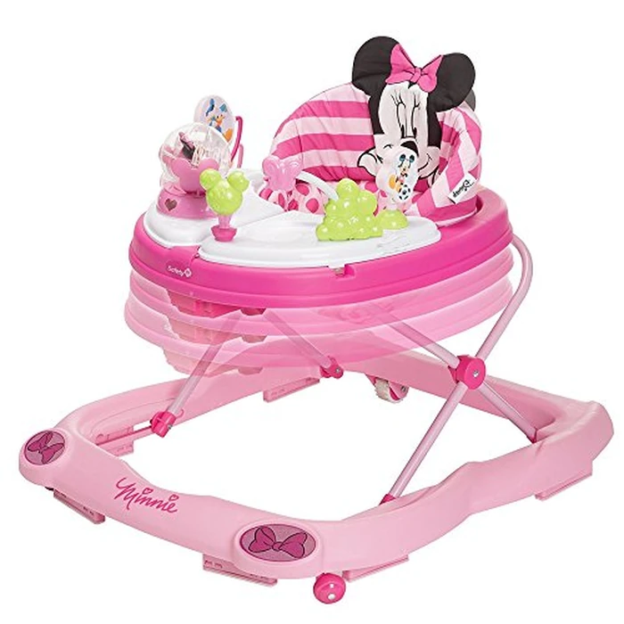 Disney Baby Minnie Mouse Baby Walkers and Activity Center, Pink Glitter Music and Lights Walker by Disney - Image 2