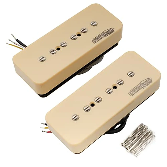 Wilkinson M Series Stacked P90 Soapbar Ceramic Single Coil Pickup Neck Bridge Pickups Set 10K/16K for SG LP Style Electric Guitar, Cream by Musiclily - Used - Like New condition - US$32.38