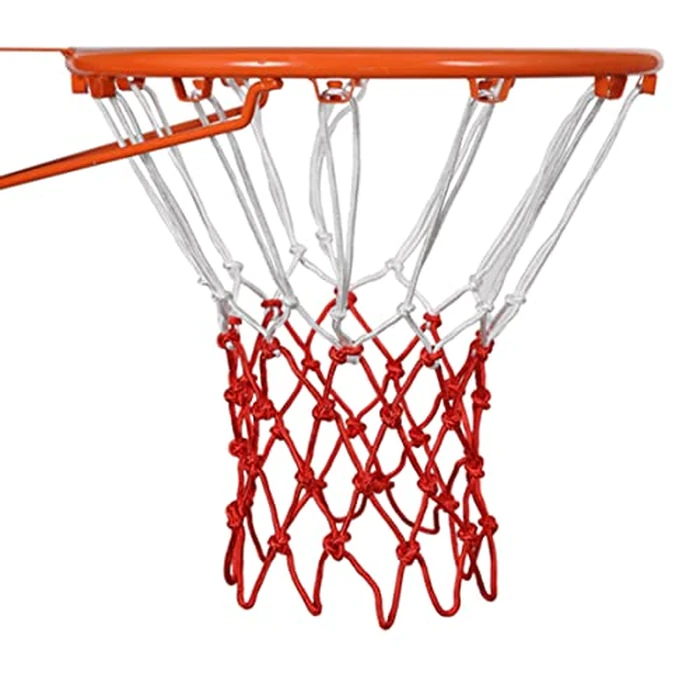 Basketball Nets 2 PCS Heavy Duty Outdoor All Weather Basketball Nets Backboard Accessories Replacement for Standard Rim Hoop (White/Red) by GoldAu - Used - Good condition - CA$13.23