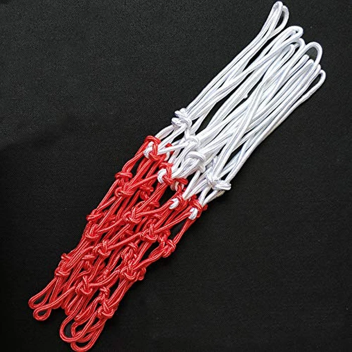 Basketball Nets 2 PCS Heavy Duty Outdoor All Weather Basketball Nets Backboard Accessories Replacement for Standard Rim Hoop (White/Red) by GoldAu - Image 3