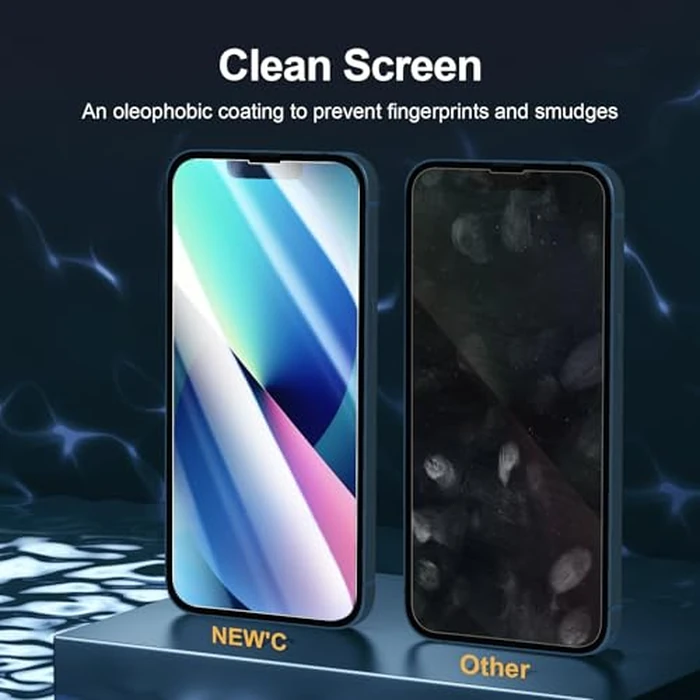 NEW'C 3 Pack Designed for iPhone 14,iPhone 13,iPhone 13 Pro Screen Protector (6.1 inches),Enhanced Tempered Glass Protection with easy installation tool included,Case Friendly Ultra Resistant by NEW'C - Image 5