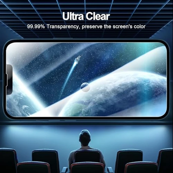 NEW'C 3 Pack Designed for iPhone 14,iPhone 13,iPhone 13 Pro Screen Protector (6.1 inches),Enhanced Tempered Glass Protection with easy installation tool included,Case Friendly Ultra Resistant by NEW'C - Image 7