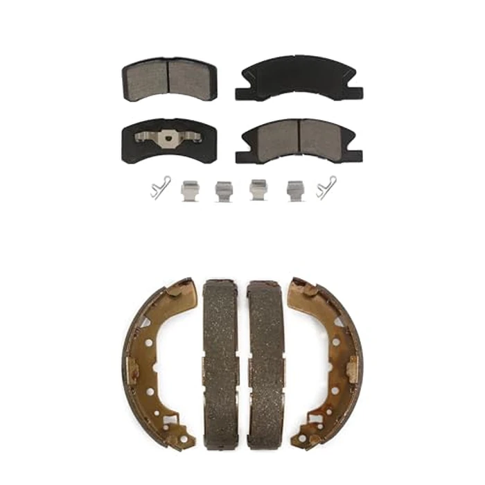 Transit Auto Front Rear Ceramic Brake Pads And Drum Shoes Kit Replacement For 2014-2015 Mitsubishi Mirage KCN-100441 by Transit Auto - Used - Good condition - CA$46.27