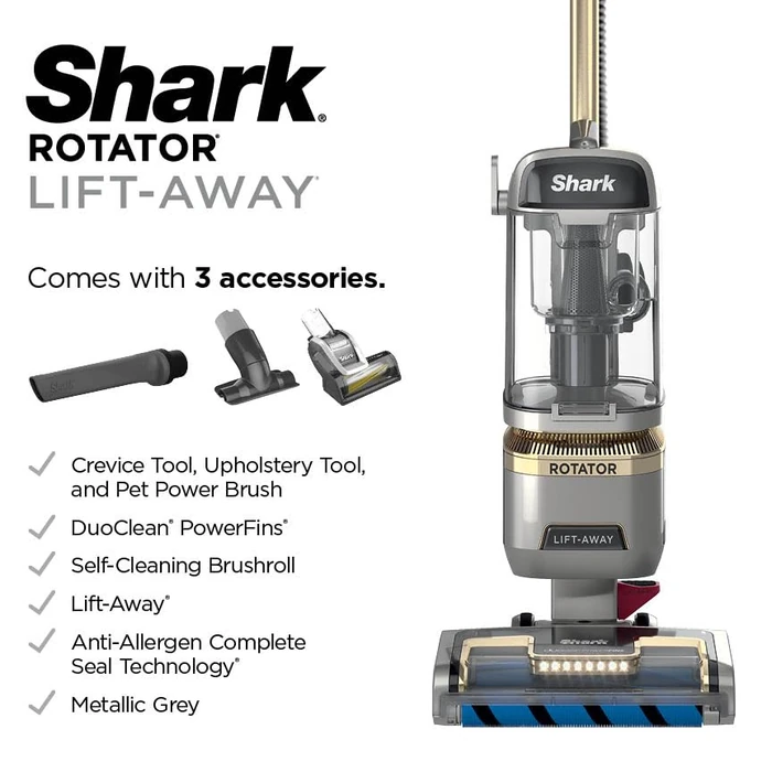 Shark Rotator Vacuum with Self Brushroll Powerful Pet Hair Pickup and HEPA Filter, Lift-Away Upright w/Duo Clean, Silver, LA502 by Shark - Image 7