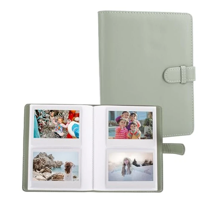 MUZIRI KINOKOO 80 Pockets Photo Album for Instax Wide EVO/400/300/210/LINK WIDE Camera, PU Leather Album for 5-inch Films, Lychee Texture Horizontal Style Collection Souvenir Album Book-Green by MUZIRI KINOKOO - Used - Very Good condition - CA$16.94