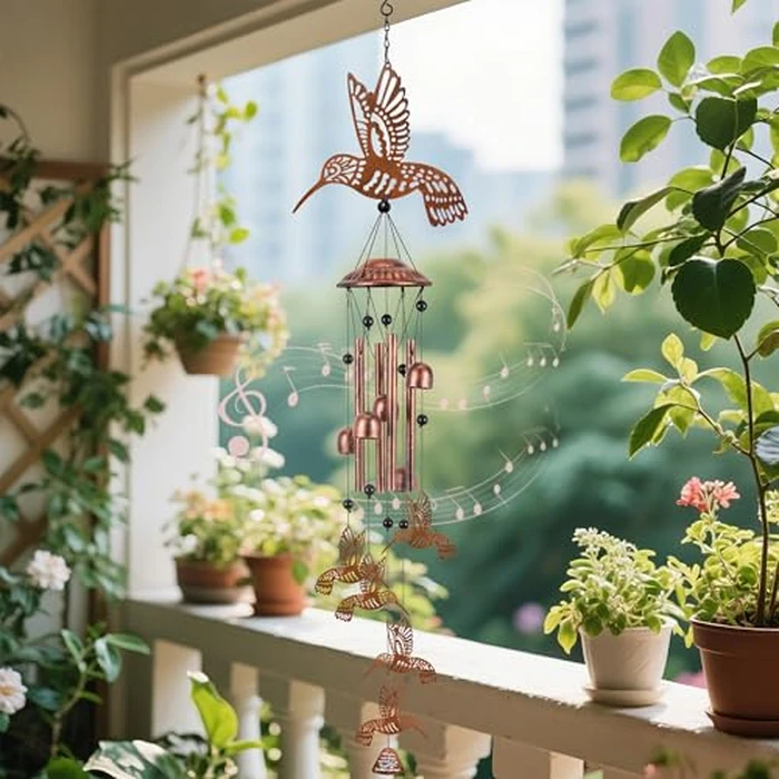 Outdoor Wind Chimes Hummingbird Sasquatch Gifts Metal Windchimes for Men/Women/Memorial Gift Metal WindChimes for Outside/Indoors, Home, Lawn, Porch, Patio, Garden Decor by pearlstar - Image 7