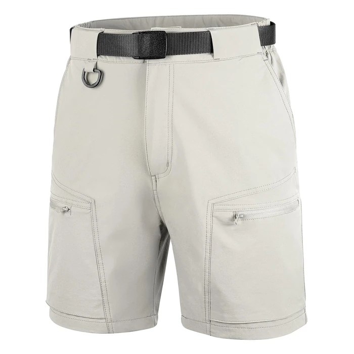 FREE SOLDIER Men's Cargo Hiking Shorts with Belt Lightweight Quick Dry Tactical Shorts with Pockets for Casual Work Golf (Stone 34W12L) by FREE SOLDIER - Used - Like New condition - US$26.64