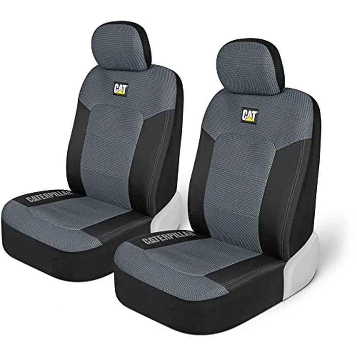 BDK Auto CASC-2284-GR: Cat 4Pc Mesh + Gabardine Seat Cover (Grey) by CAT - Image 1