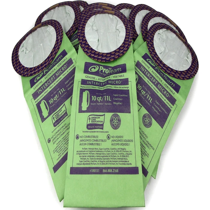 ProTeam Pack of 10 Fits (Coachvac | Super Coachvac | Megavac) - Green by ProTeam - Image 1