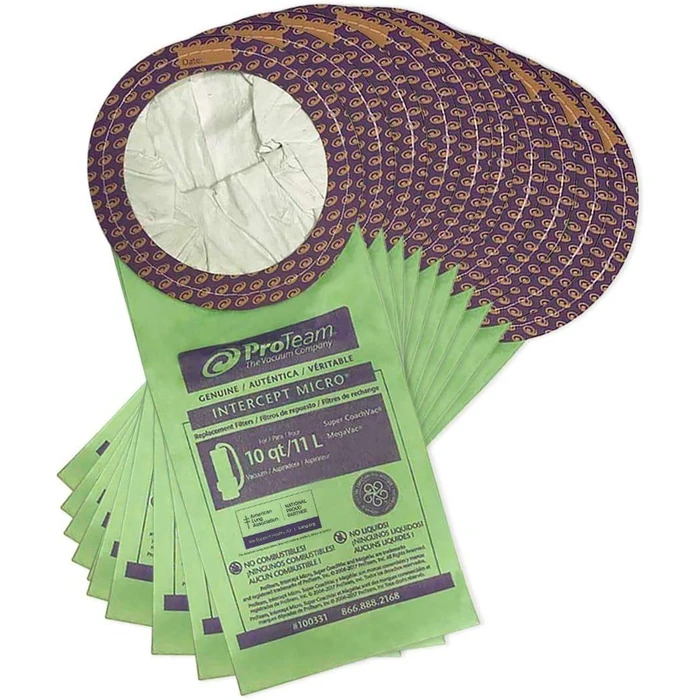 ProTeam Pack of 10 Fits (Coachvac | Super Coachvac | Megavac) - Green by ProTeam - Image 2