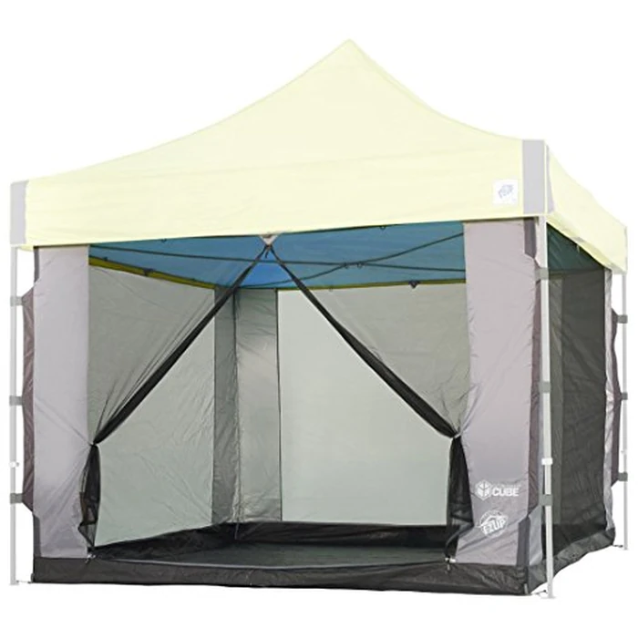 E-Z UP Cube Mesh Canopy Screen Room, Fits 10' x 10' Straight Leg Shelters Eclipse, Enterprise, Pyramid, Vantage Canopies (Shelter NOT Included, Must Purchase Seperately) by E-Z UP - Used - Like New condition