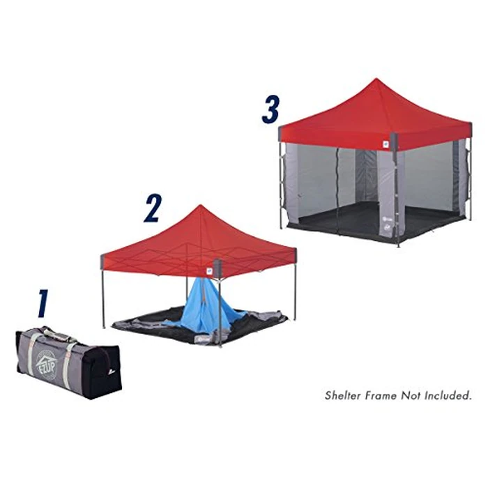 E-Z UP Cube Mesh Canopy Screen Room, Fits 10' x 10' Straight Leg Shelters Eclipse, Enterprise, Pyramid, Vantage Canopies (Shelter NOT Included, Must Purchase Seperately) by E-Z UP - Image 2