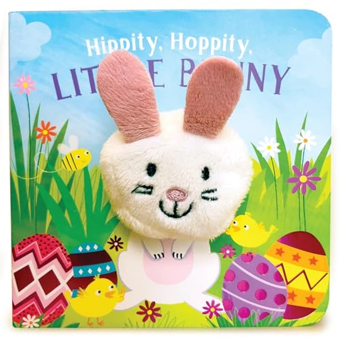 Hippity, Hoppity, Little Bunny - Finger Puppet Board Book for Easter Basket Gifts or Stuffer Ages 0-3 by Cottage Door Press - Image 1