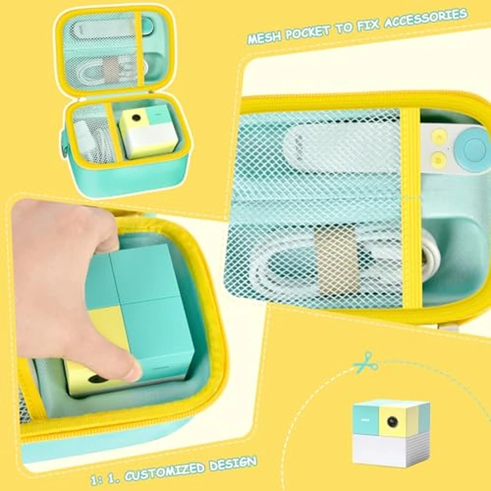 Case Compatible with Nex Playground Active Play System, Video Game Console Storage Holder Bag with Custom Slots for Device, HDMI Power Cord, Remote Control and Accessories - Green (Box Only) by Againmore - Image 4