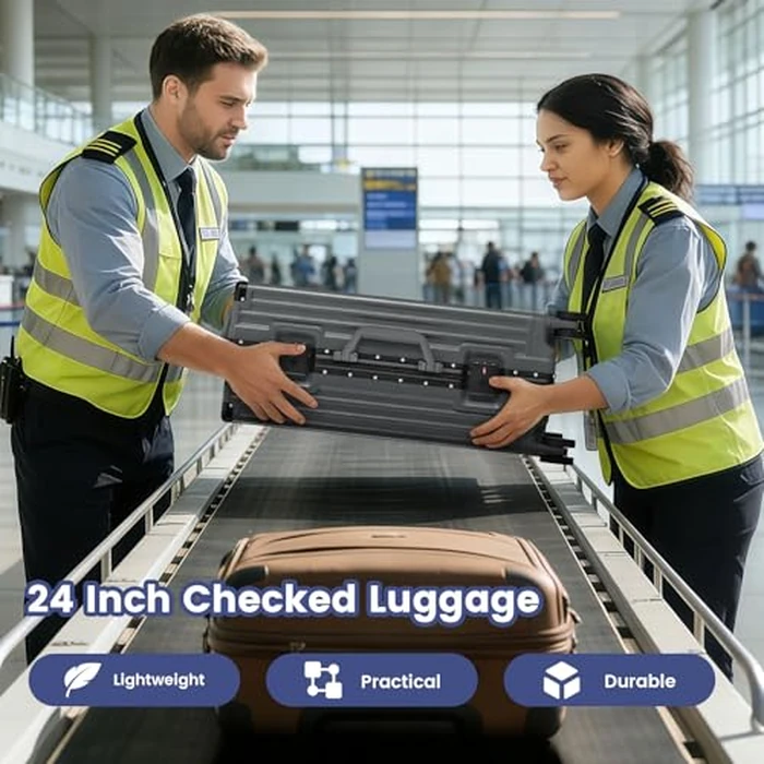 Faqy Z Carry On Luggage, 24 Inch Zipperless Luggage, Aluminum Frame Hardside Suitcase with TSA Lock, Spinner Wheels, Phone Holder, Charging Port, Cup Holder for Lightweight Travel, Grey by Faqy Z - Image 4