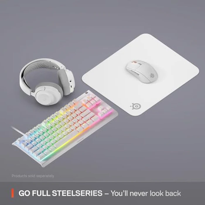SteelSeries QcK Cloth Gaming Mouse Pad - Exclusive Micro-Woven Surface - Optimized for Gaming Sensors - Maximum Control - Size M - White by SteelSeries - Image 7
