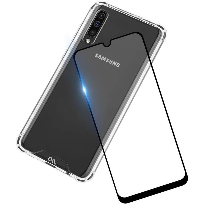 Case-Mate Tough Phone Case + Glass Screen Protector for Samsung Galaxy A50 - Clear by Case-Mate - Refurbished - Excellent condition