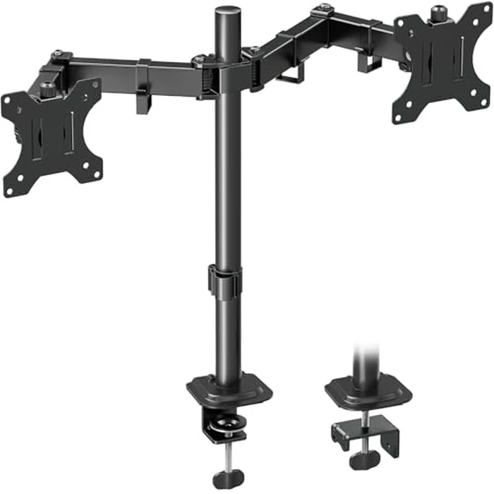MOUNTUP Dual Monitor Desk Mount, Max 32 Inch up to 17.6lbs, Fully Adjustable Dual Monitor Arm for 2 LCD Screens, Double Monitor Stand with C-Clamp and Grommet Base by MOUNTUP - Image 1