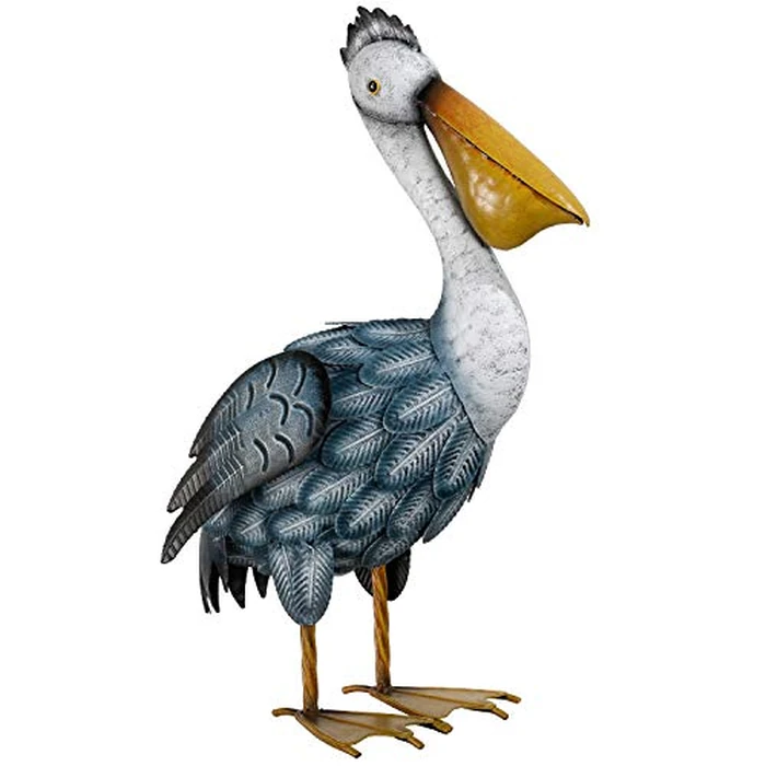 TERESA'S Collections Pelican Statues Outdoor Decor, 16.5" Coastal Ocean Bird Garden Statues & Sculptures, Metal Yard Art Lawn Ornaments for Patio, Pond, Pool, Backyard Decorations,Gifts for Mom by TERESA'S COLLECTIONS - Used - Very Good condition - CA$50.40
