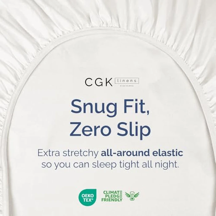 Full Fitted Bed Sheet - Bottom Single Fitted Sheet Only - Ultra-Soft Hotel Luxury Bedding w/ 8-16 Inch Deep Pockets - Breathable & Wrinkle Free - Easy-Care, Fade and Shrink Resistant - Antique White by CGK Unlimited - Used - Good condition - CA$18.31