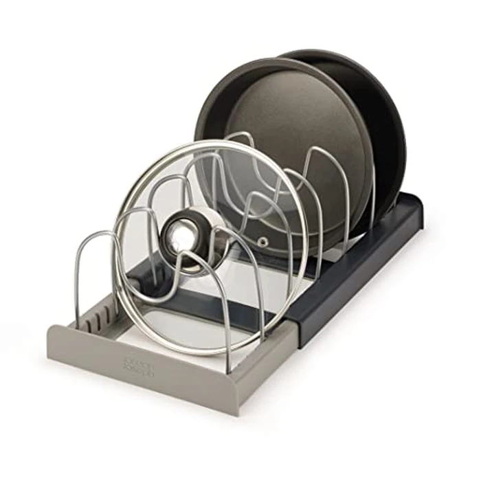 Joseph Joseph DrawerStore Expanding Kitchen Cookware Organizer, Space Saving Drawer Storage for pan lids, Baking Trays - Grey by Joseph Joseph - Used - Good condition - CA$23.28