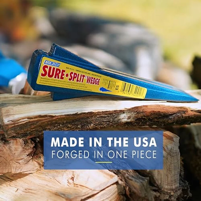 ESTWING Sure Split Wedge - 5-Pound Wood Splitting Tool with Forged Steel Construction & 1-7/8" Cutting Edge - E-5 by Estwing - Image 5