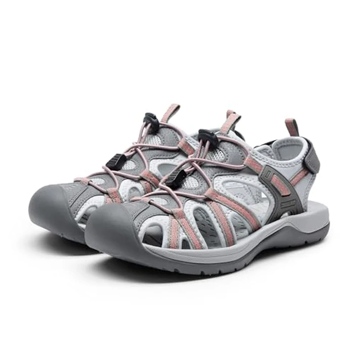 DREAM PAIRS Women's Hiking Sandals Adventurous Summer Sports Shoes Outdoor,Size 10,Grey/Coral,DWUMST2502 by DREAM PAIRS - Image 8
