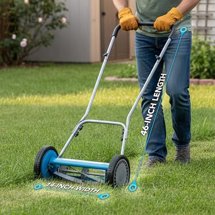 American Lawn Mower Company 2205-14 14-Inch, 5-Blade Push Reel Lawn Mower, U-Handle by American Lawn Mower Company - Image 2