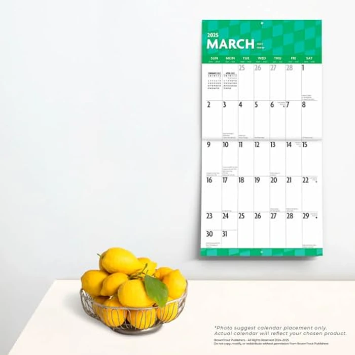 Large Print | 2025 12 x 24 Inch Monthly Square Wall Calendar | Matte Paper | BrownTrout | Easy to See Large Font by BrownTrout - Image 3