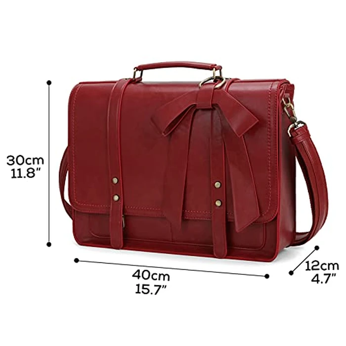ECOSUSI Laptop Bag for Women Large Shoulder Briefcase Bag PU Leather Messenger College Satchel fit 15.6" Computer by ECOSUSI - Image 5