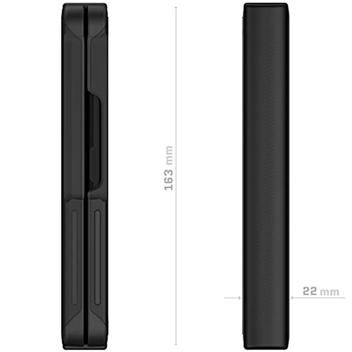 Ghostek Atomic Slim Galaxy Z Fold 4 Case - Clear Back with Black Aluminum Metal Bumper, Shockproof & Dual-Layer Protective Phone Case, Limited Edition Color for 2022 Samsung Fold 4 Case (7.6") (Black) by Ghostek - Image 6