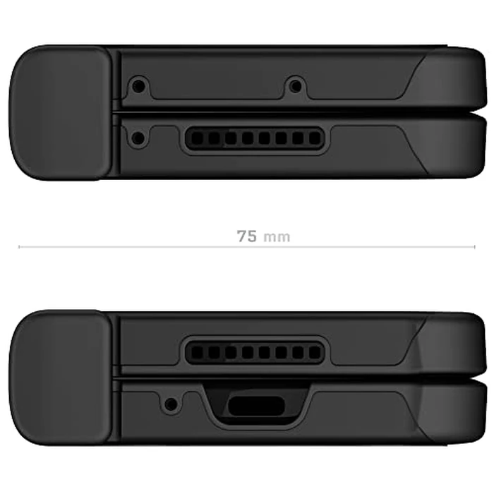 Ghostek Atomic Slim Galaxy Z Fold 4 Case - Clear Back with Black Aluminum Metal Bumper, Shockproof & Dual-Layer Protective Phone Case, Limited Edition Color for 2022 Samsung Fold 4 Case (7.6") (Black) by Ghostek - Image 7