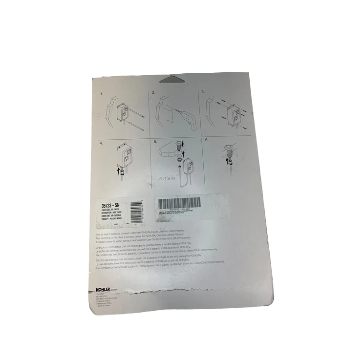KOHLER K-35723-2BZ Garbage Disposal Air Switch Kit, Vibrant Polished Nickel by Kohler - Image 3
