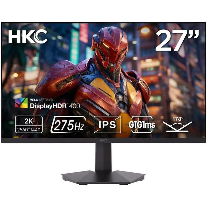 HKC 27" QHD 2K 1440P 275Hz Fast IPS 1ms DIC HDR400 95% DCI-P3 Low Blue Light, Compact Stand Gaming Computer Monitor G27H4D by HKC - Image 2