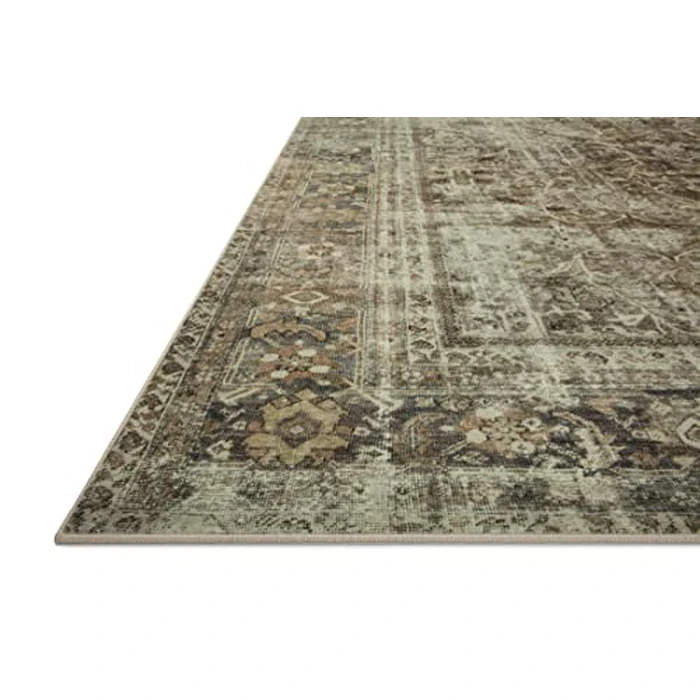 Loloi Magnolia Home by Joanna Gaines Sinclair Collection SIN-01 Pebble/Taupe 2'-3" x 7'-6", .25" Pile Height, Machine Washable, Runner Rug by Loloi - Image 2