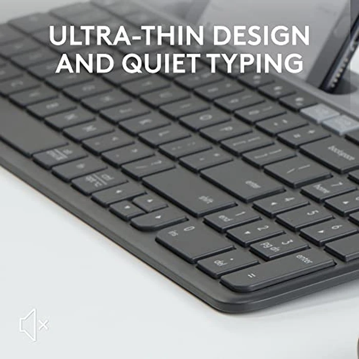 Logitech K585 Multi-Device Slim Wireless Keyboard, Built-in Cradle for Device; for Laptop, Tablet, Desktop, Smartphone, Win/Mac, Bluetooth/Receiver, Compact, Easy Switch, 24 Month Battery - Graphite by Logitech - Image 6