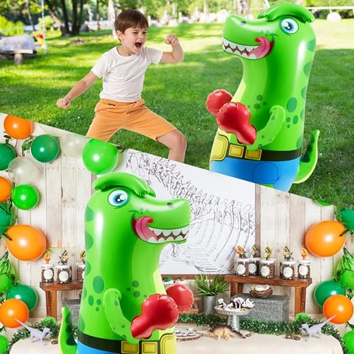 SYNCFUN Inflatable Punching Bag for Kids 47 Inches, Toddler Blow up Punching Bag Toys, Tyrannosaurus rex Dinosaur Bouncing-Back Bopper by SYNCFUN - Image 6