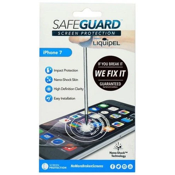 Liquipel SafeGuard Screen Protector for Apple iPhone 7 - Clear by Liquipel - Refurbished - Brand New condition