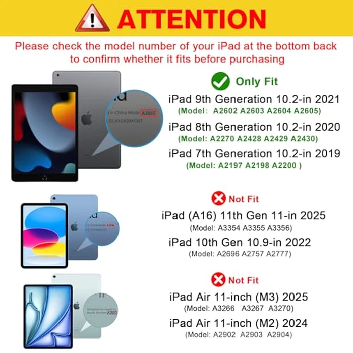 ProCase for iPad 10.2 Case iPad 9th Generation 2021/ iPad 8th Generation 2020/ iPad 7th Generation 2019 Case, iPad Cover 9th Generation Slim Hard Back Smart Cover for 10.2 iPad Case -Whitemarble by ProCase - Image 2