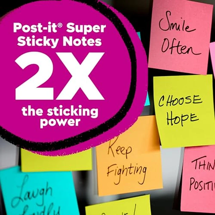 Post-it 675-6SSCY Super Sticky Notes, 4 x 4-Inches, Canary Yellow, Lined, 6-Pads/Pack by Post-It - Image 3