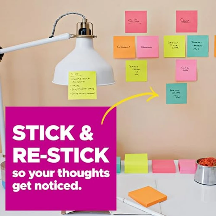 Post-it 675-6SSCY Super Sticky Notes, 4 x 4-Inches, Canary Yellow, Lined, 6-Pads/Pack by Post-It - Image 4