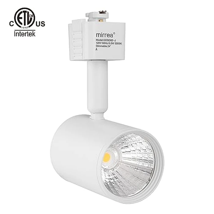 mirrea LED Track Lighting Heads Compatible with Single Circuit J Type Track Lighting Rail Ceiling Spotlight for Accent Task Wall Art Exhibition Lighting 6.5W 24 degrees White Pack of 6 (3000K Warm White) by mirrea - Image 3